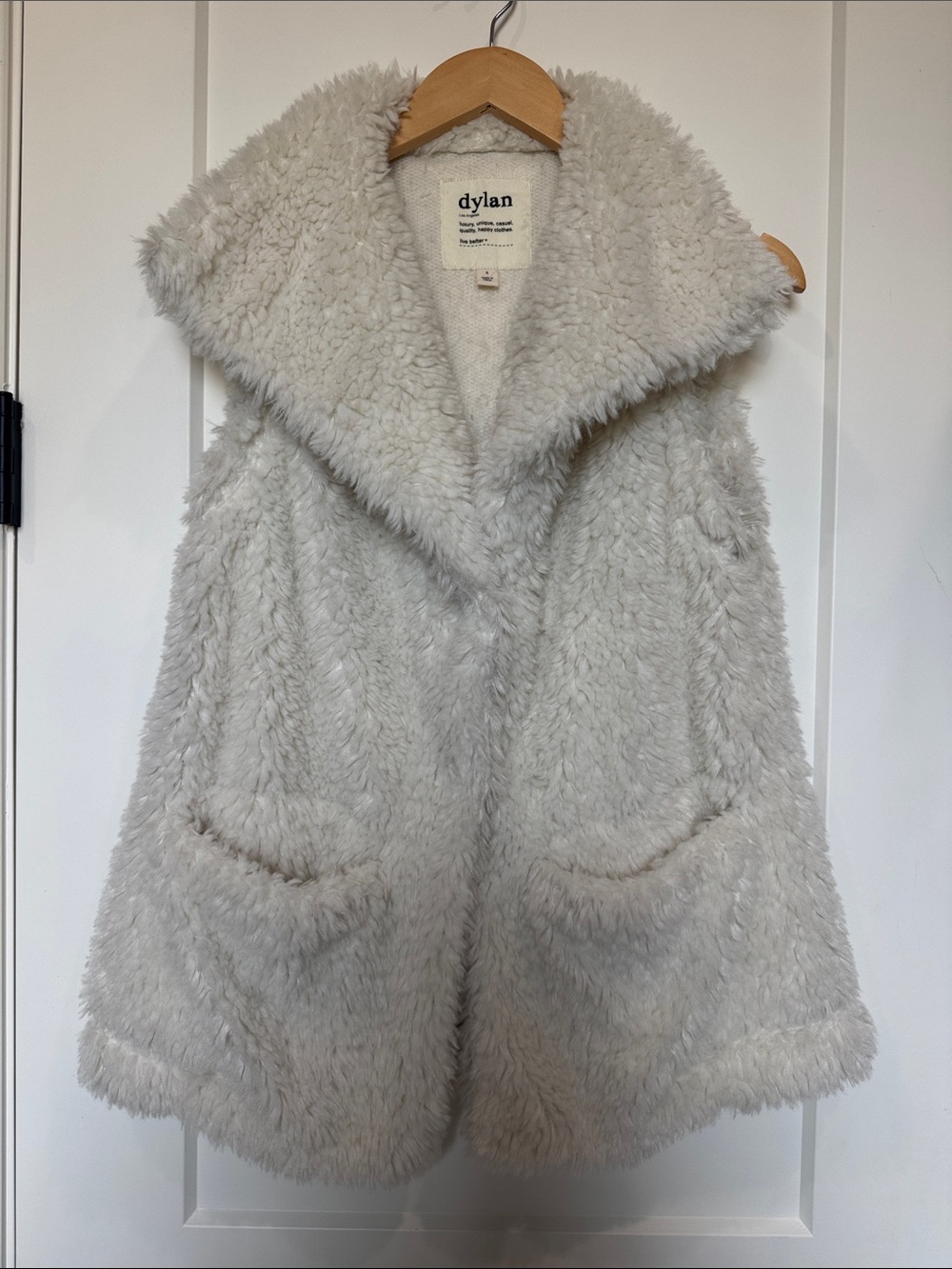 dylan Plush Cream Faux Shearling Teddy Vest